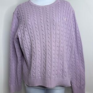 Lauren Ralph Lauren Women's Lavender Cable Knit Sweater